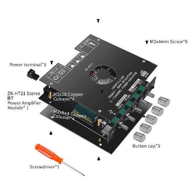 ZK-HT21 Digital Power Amplifier Board Module DC15-36V