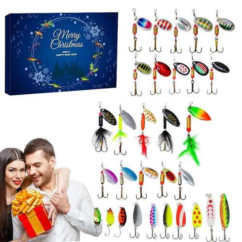 24pcs Fishing Set Advent Calendar Creative Christmas Gift fo