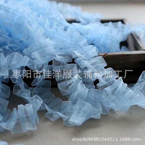 4CM wide pleated organza lace skirt lace lace handmade acces