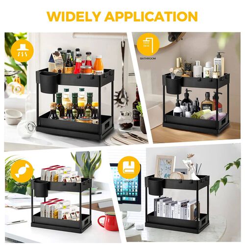 Under Sink Organizer and Storage, Kitchen Organization Rack
