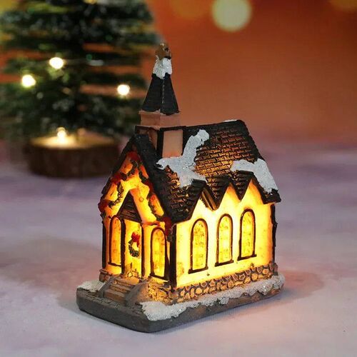 Christmas Decoration House LED Light Xmas Durable Ornaments