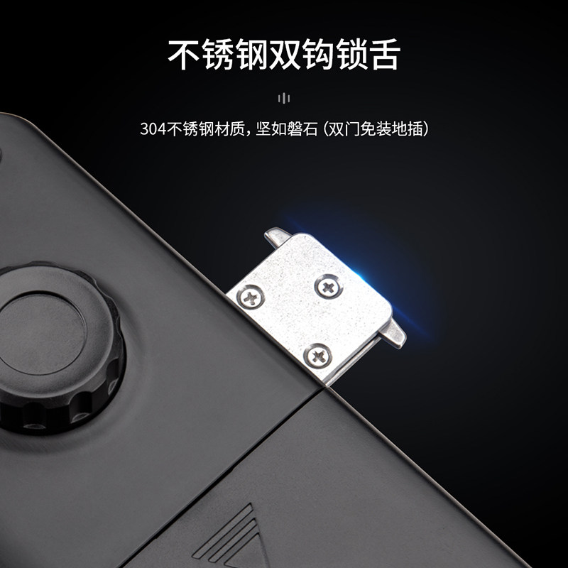 玻璃门指纹锁免开孔有框无框办公室密码锁单开门智能锁刷卡遥控