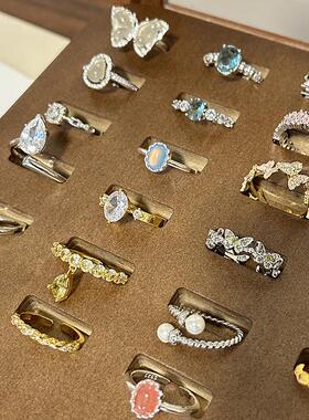 Zircon Ring Female Wind Does Not Fade High Sense Sterling Si