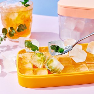 silicone 28 ice tray with lid ice cube mold ice box food box
