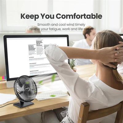 GAIATOP Desk Fan Portable USB Fan 90 Adjustable Cooling Fa