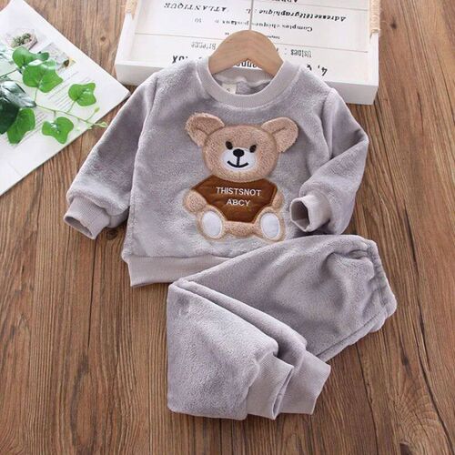New Winter Baby Girls Boys Homewear Sets Autumn Fashion Flan