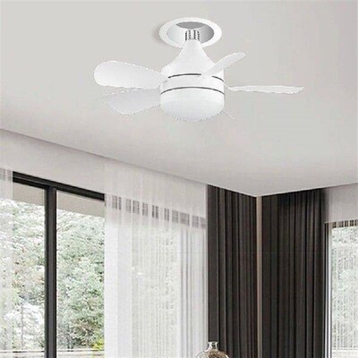 Mini Ceiling Fan with LED Light 5 Blades Small Ceiling Fan