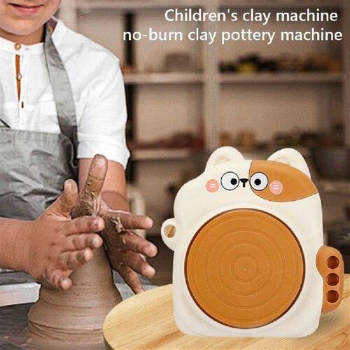 Kids Pottery Wheel Kit Electric Clay Wheel Cartoon Pottery