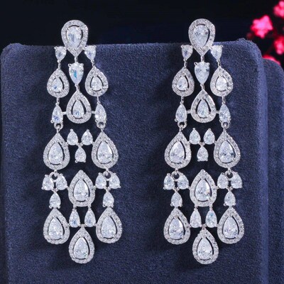 ThreeGraces Vintage Long Tassel Chandelier Drop Dangle Brida