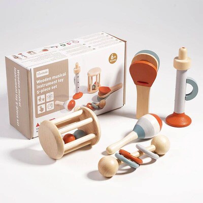 5Pcs Baby Musical Instruments Sensory Rattle Toys Early Educ