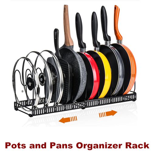 Pots and Pans Organizer Rack for Cabinet Countertop Holder