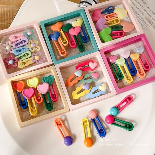 Summer Sweet Dopamine CandyColored Side Bangs Clip for Girls