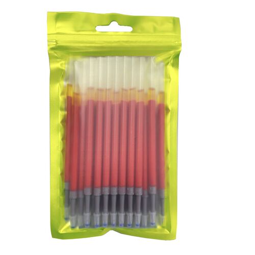 50Pcs/set Retractable Press Gel Pen Refills 0.5mm Blue/Black
