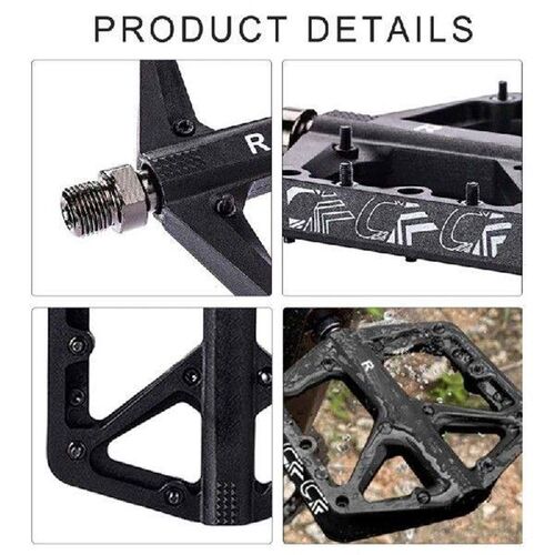 Advanced Grip Bicycles Pedals, Flat Pedals with Sealed