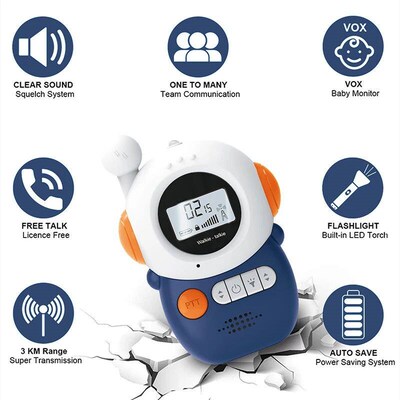 Toy Talkie Walkie 3KM Cartoon Walkie-Talkie Kids Celular Han