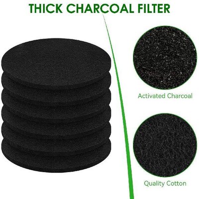 6PCS Trash Can Charcoal Filter Easy to Replace Activated