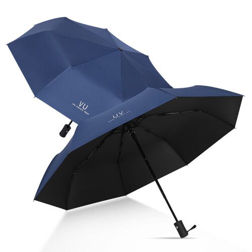 Full-automatic uv umbrella three-fold 12-bone black glue sun