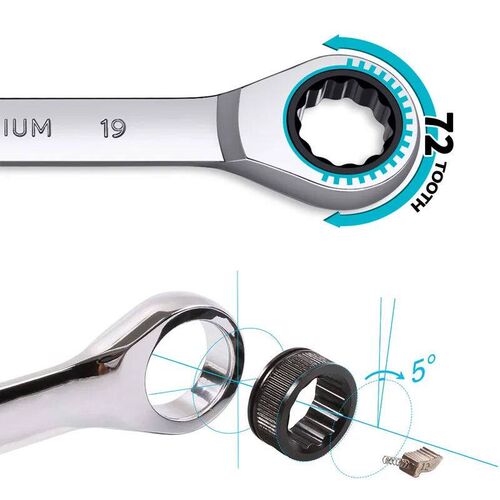 1 Piece Ratchet Combination Metric Wrench Multitool Key Ratc