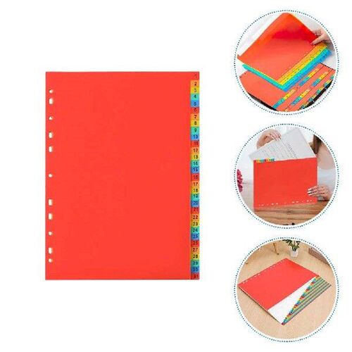 2 Sets File Separator Binders Plastic Page Dividers