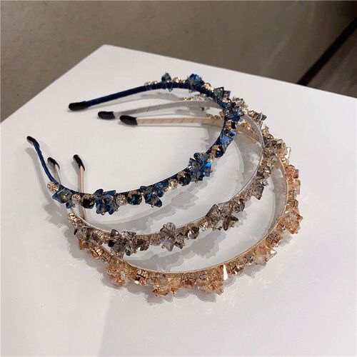 South Korea Crystal Rhinestone Headband Net Red INS French E