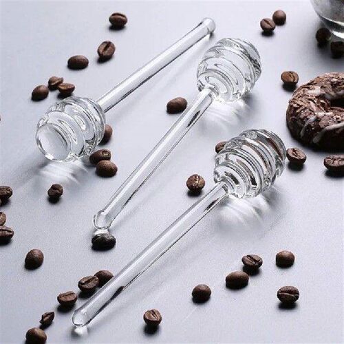 Glass Honey Dipper Sticks Honey Spoon Dipper For Honey Pot