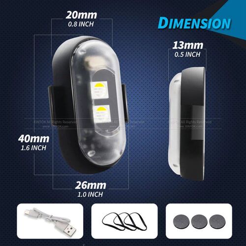 Wireless Remote Control Strobe Light LED Warning Light 7 Col