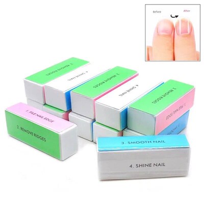 5 Pcs/1Set Nail Sponge Buffer Block Shine Polisher Nail Buff