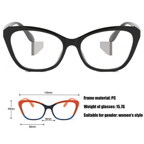 Gradient Color Fashion Tr90 Anti Blue Light Blocking Cat Eye