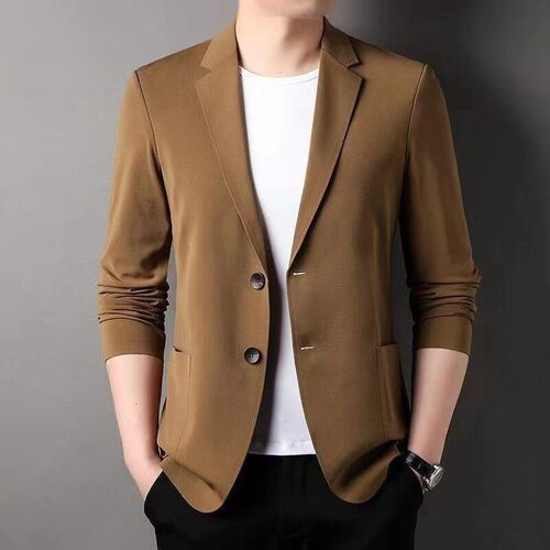 (large Spot) Casual Small Suit Mens 2025 Flat Collar Large