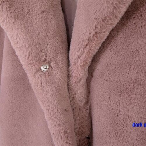2021 New Women Winter Warm Faux Fur Coat Thick Women Long Co