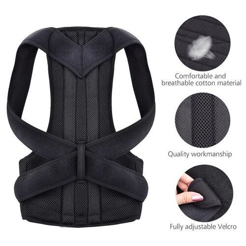 Adjustable Back Posture Corrector With Breathable Shoulder A