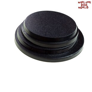 Round 64.5mm Bases for Games Plastic Black Bases  Resin Figu