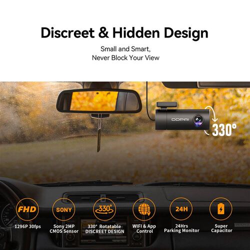 DDPAI Dash Cam Mini Pro 1296P HD Vehicle Drive Auto Video DV