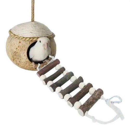 Coconut Bird Nest Bird Breeding Nest Hide House Toy With