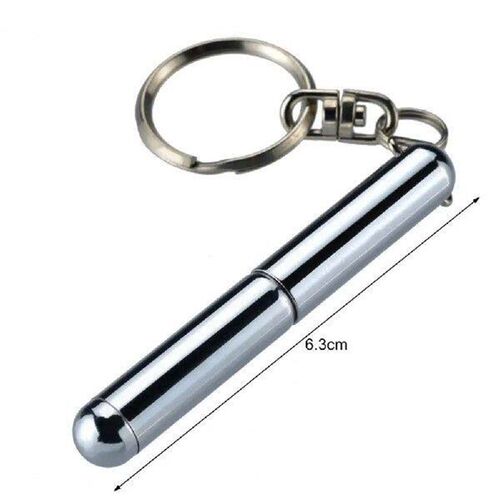 Retractable Pen Metal Key Ring Portable Stainless Steel