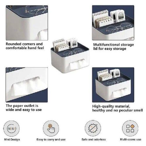 New Tissue Box Napkin Holder Remote Control Storage Desk