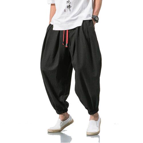 2022 Summer Style Harem Pants Men Chinese Style Casual Loose