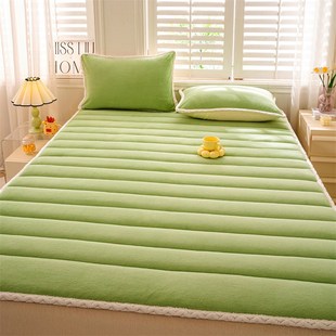 纯色加厚床垫软垫面床铺垫褥子可水机洗折叠正反冬夏两用