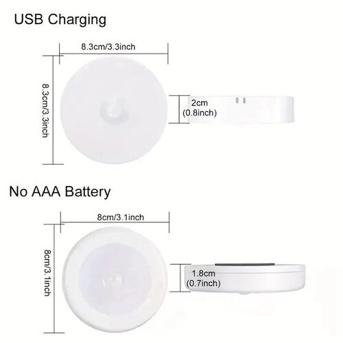 1pc Motion Sensor Night Light - Wireless LED Detector Lamp f