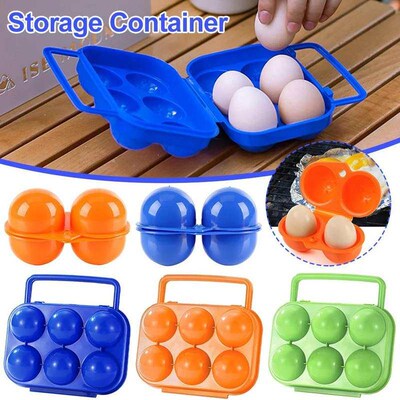 6 Grid Egg Case Plastic Container for Eggs Folding Egg Stora