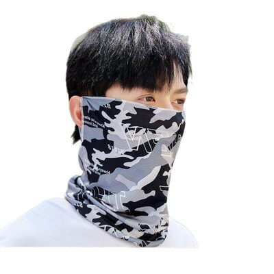 Ice Silk Sun Protection Face Mask for Men, Full Face and Nec