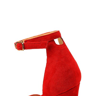 2023 Women 10cm High Heels Flock Stripper Sandals Female Fet
