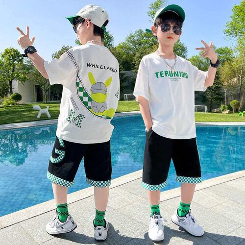 Childrens Boys Suit Summer New Style Big Boys Summer Cloth