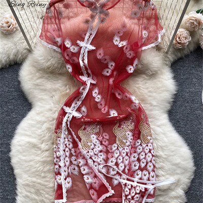 SINGREINY  Erotic Slim Sexy Lingerie Night Dress Chinese
