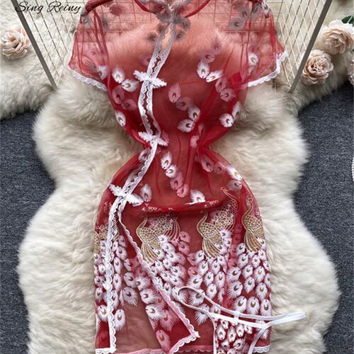 SINGREINY  Erotic Slim Sexy Lingerie Night Dress Chinese