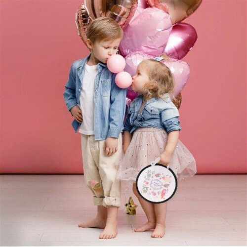 2pcs Round Hand Fan Portable Handheld Fan Summer Foldable