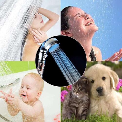 3 Color Changing LED Shower Head High Pressure Water Saving