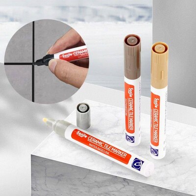 Waterproof White Grout Tile Pen Wall Grout Restorer Marker P