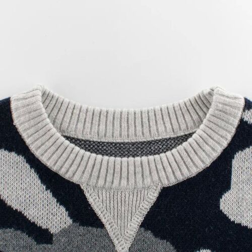 2023 Winter Clothes Boys Sweaters Casual Camouflage Knit Top