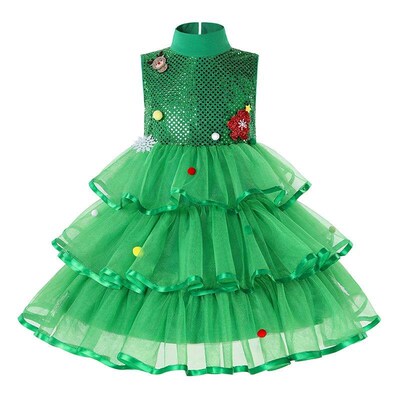 Childrens Christmas Dresses Santa Claus Baby Girls Xmas Clo